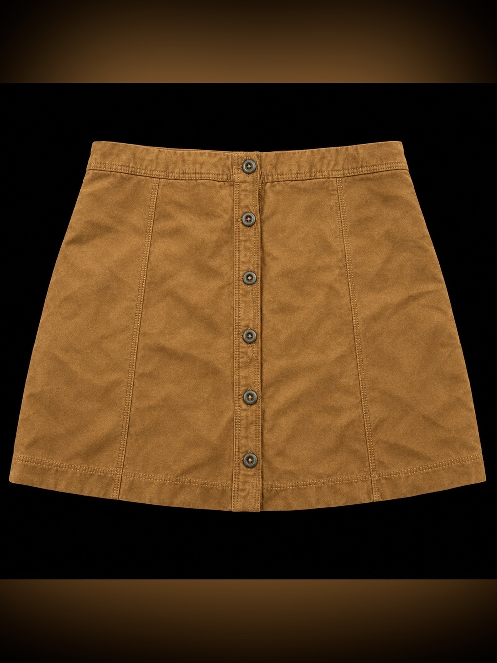 Hollister Chestnut Button-Front Mini Skirt